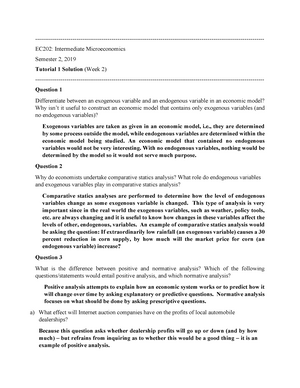 Tutorial 5 Solution - Semester 1 2023 - EC202: Intermediate ...