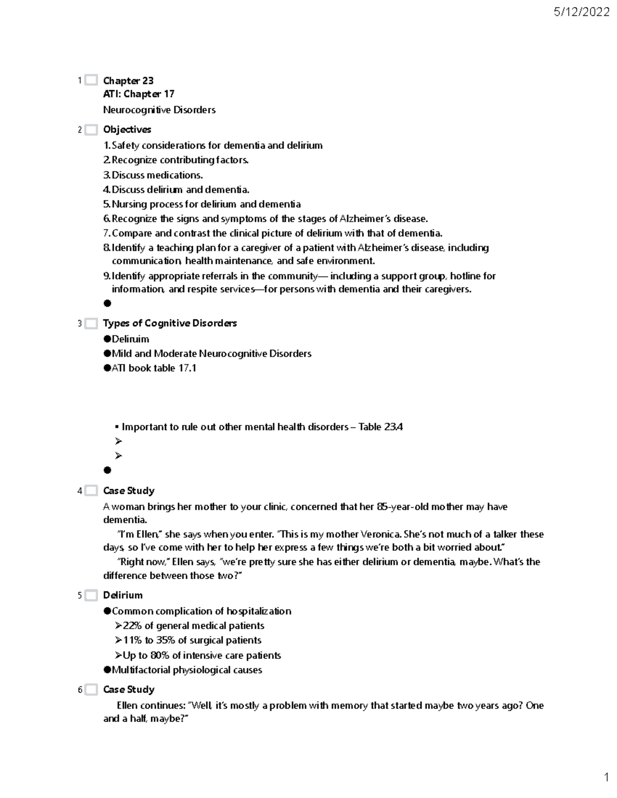 cognitive-disorders-chapter-23-ati-chapter-17-neurocognitive