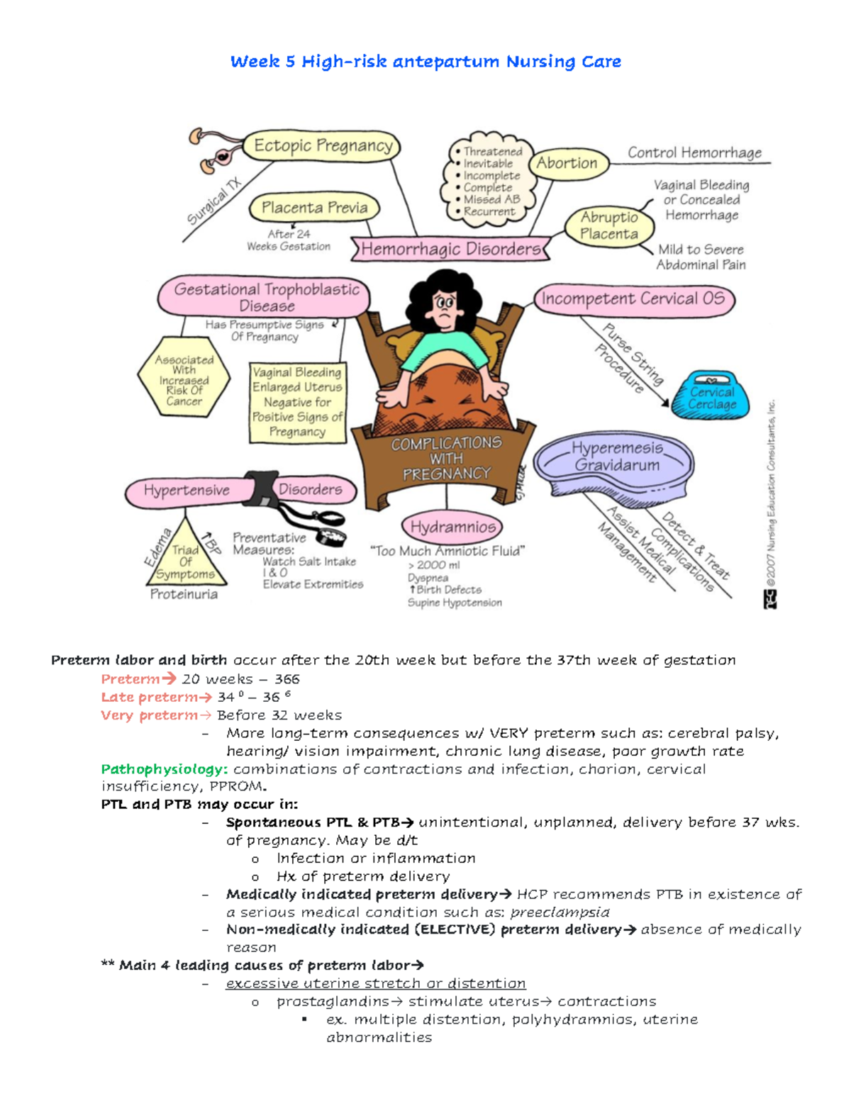 Week 5 High-risk pregancy - Week 5 High-risk antepartum Nursing Care ...