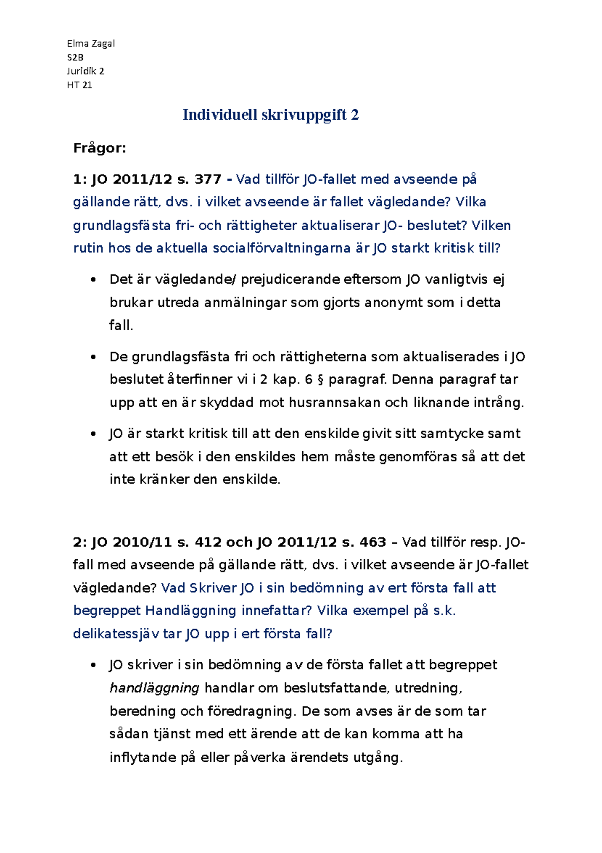 Obligatoriskt Seminarium 2 I Förvaltningsrätt - S2B Juridik 2 HT 21 ...