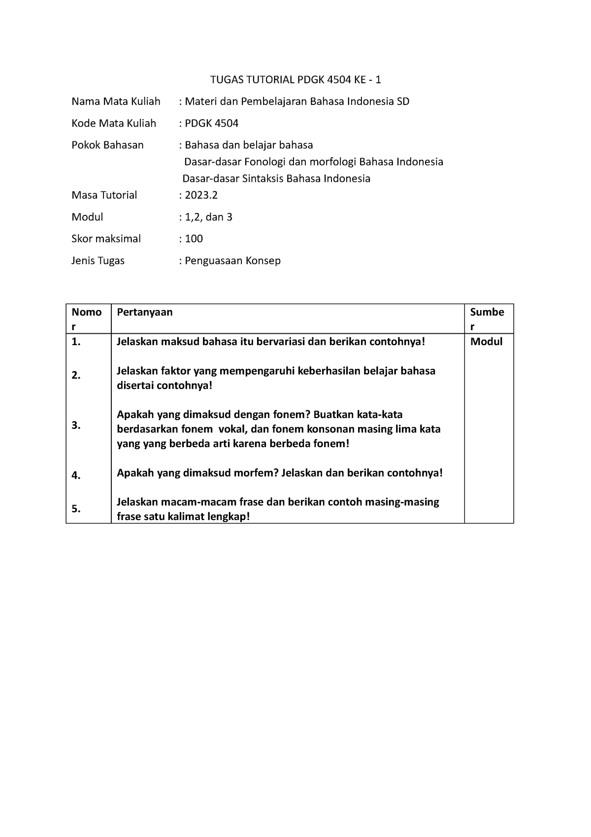 Tugas Tutorial PDGK 4504 KE-1 - TUGAS TUTORIAL PDGK 4504 KE - 1 Nama ...