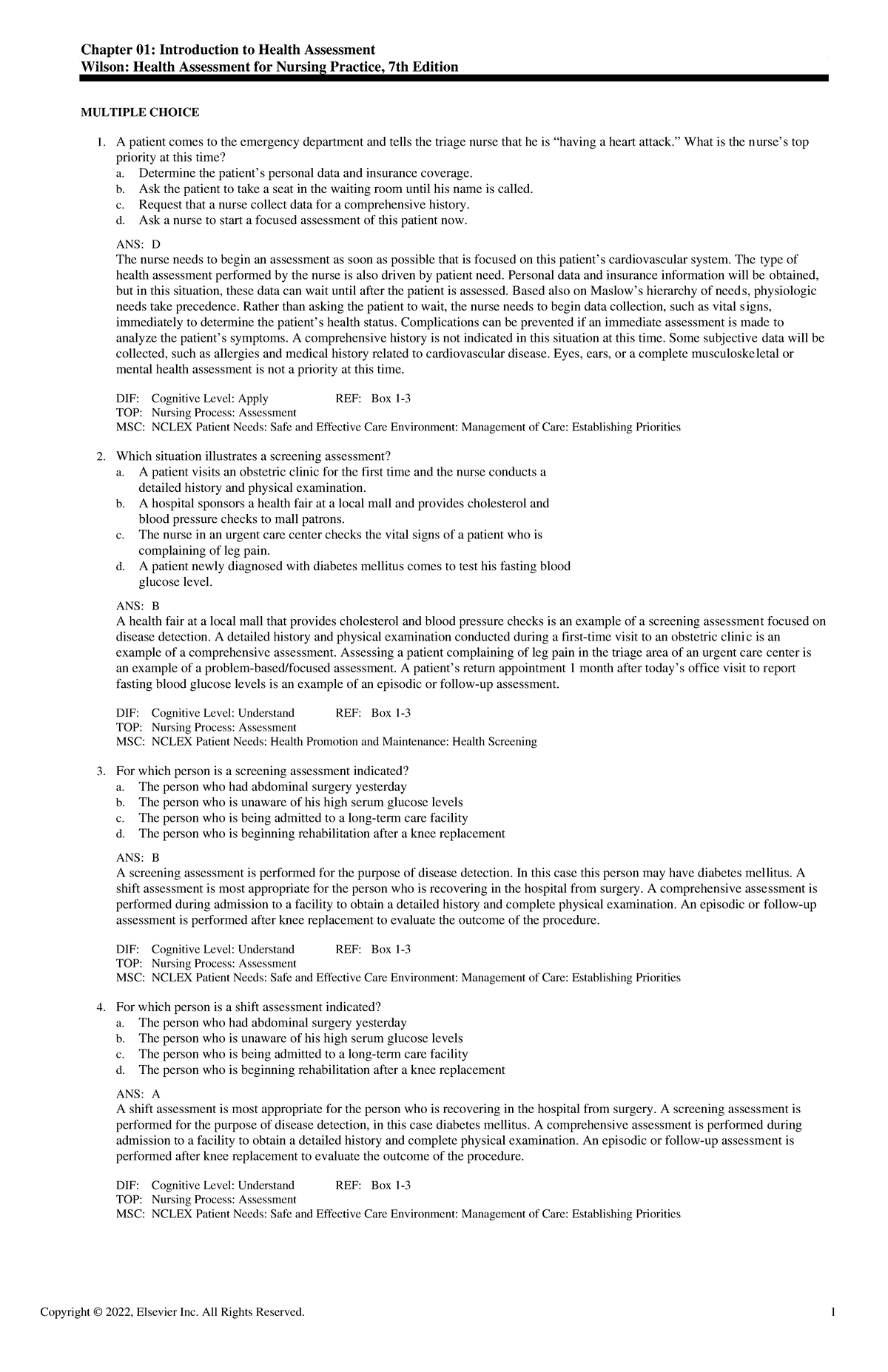 Exam View - Chapter 01 2 - Test for assessment, many of these questions ...