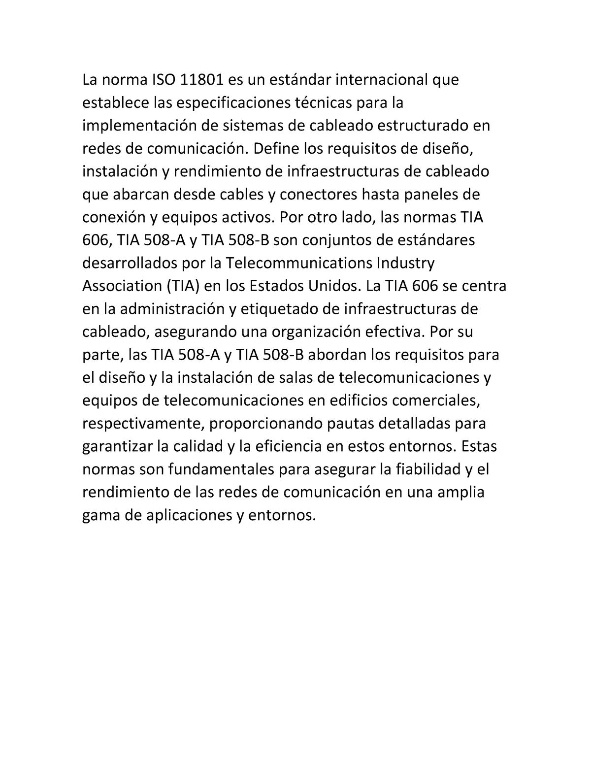 ISO - Norma ISO 11801 - La Norma ISO 11801 Es Un Est·ndar Internacional ...