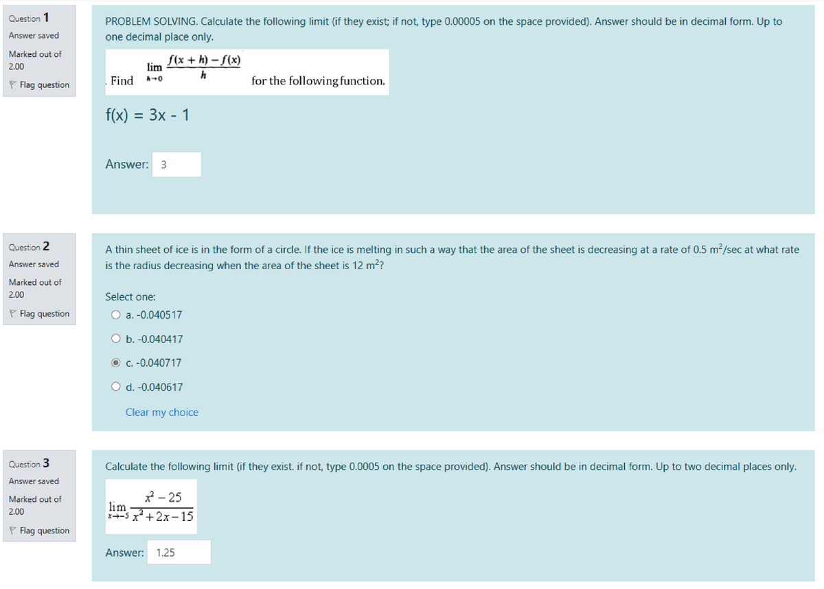 Final Exam For Calculus 1 - Calculus 1 - Studocu