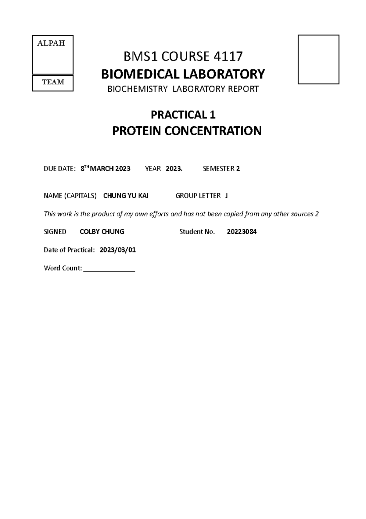 Biochemical analysis of proteins relies on accurate quantitation of the ...