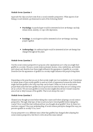 Module two short responses - Module Two Question 1 Describe one of the ...