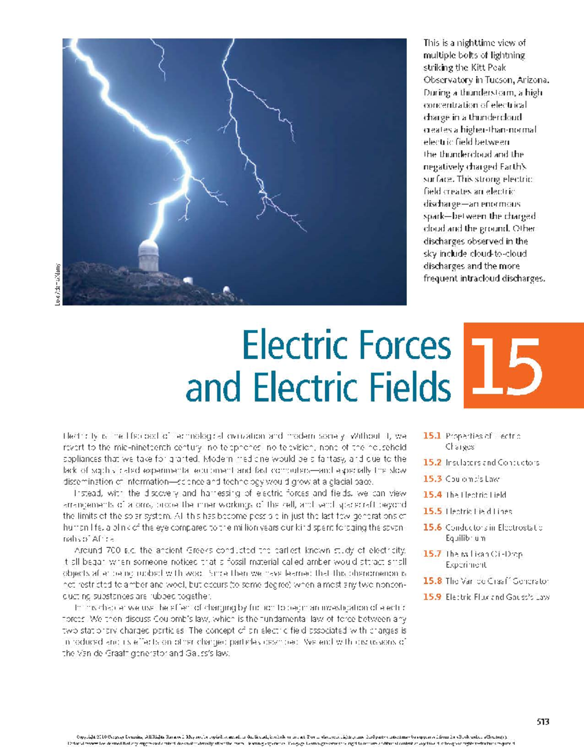 College Physics 9th Edition Chapter 15 Electric Forces And Fields Notes ...