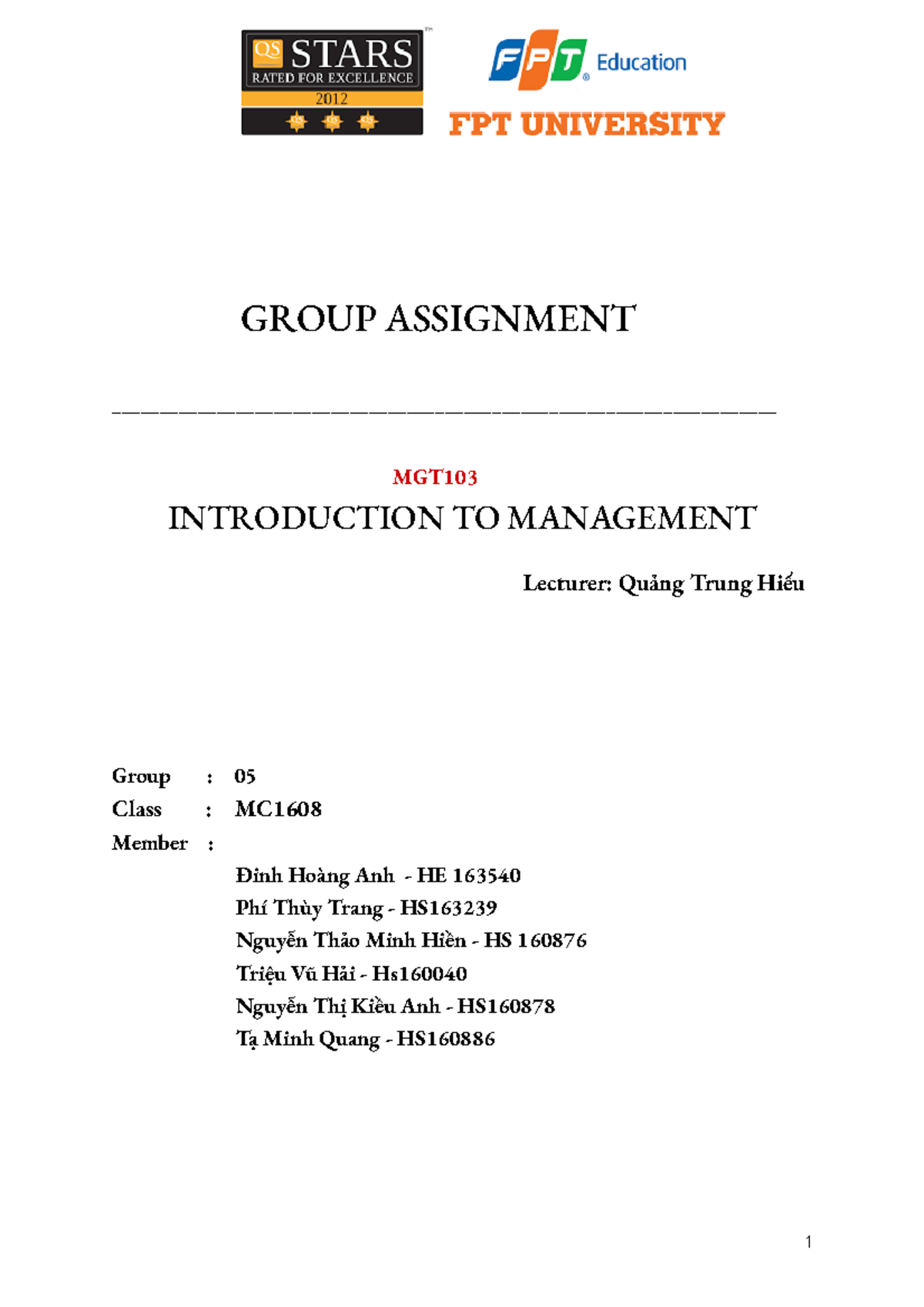 contoh group assignment mgt