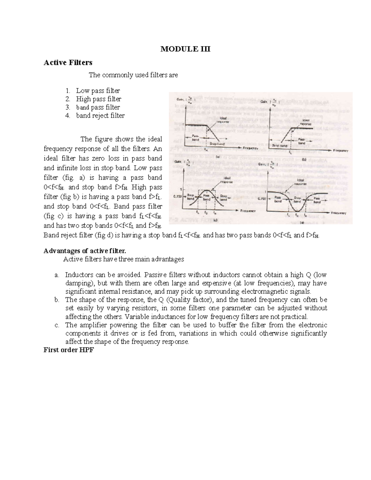 Module IIInotes linear integrated circuits notes MODULE III Active