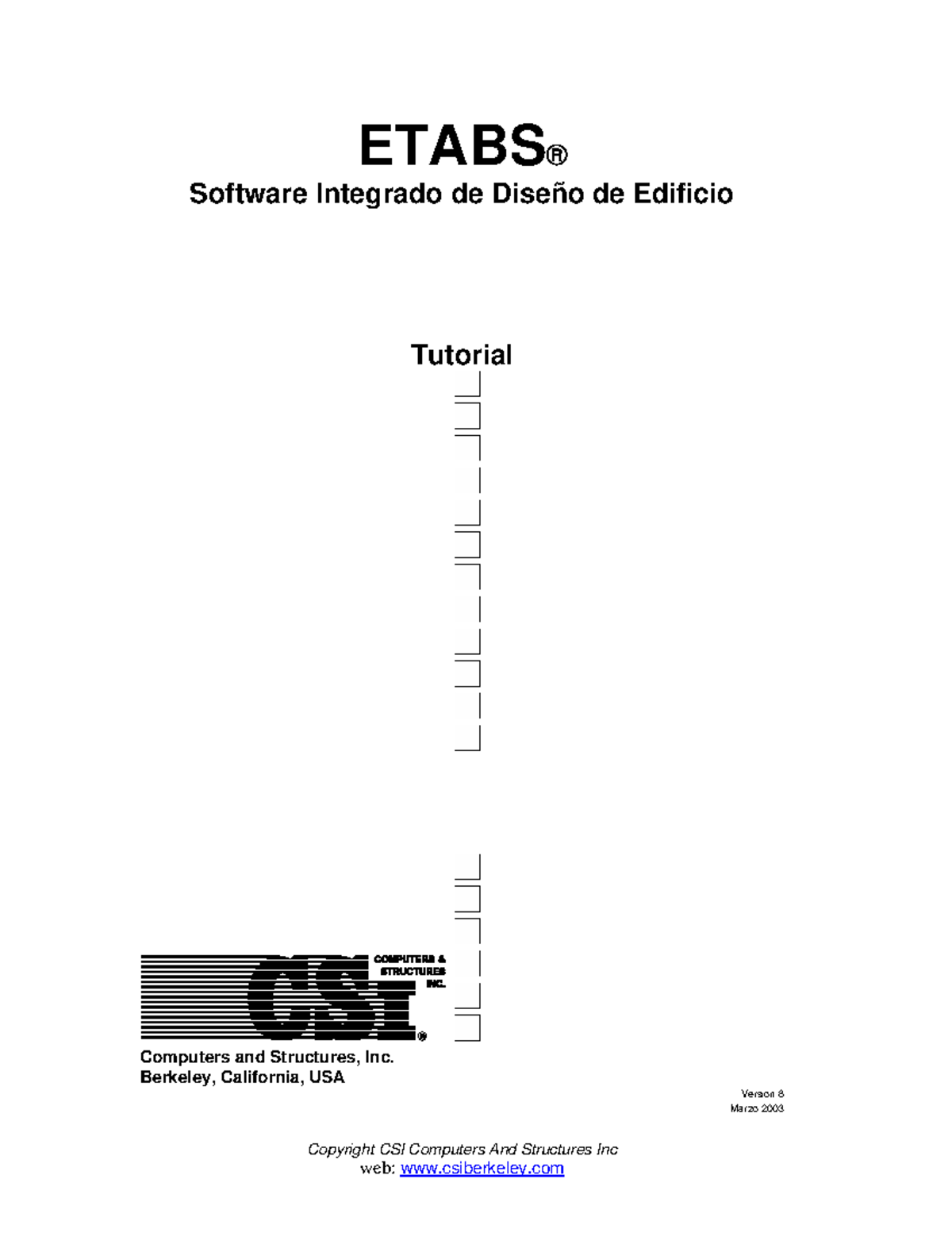 [15] Tutorial Etabs 8 en Español - ETABS® Software Integrado de Diseño ...