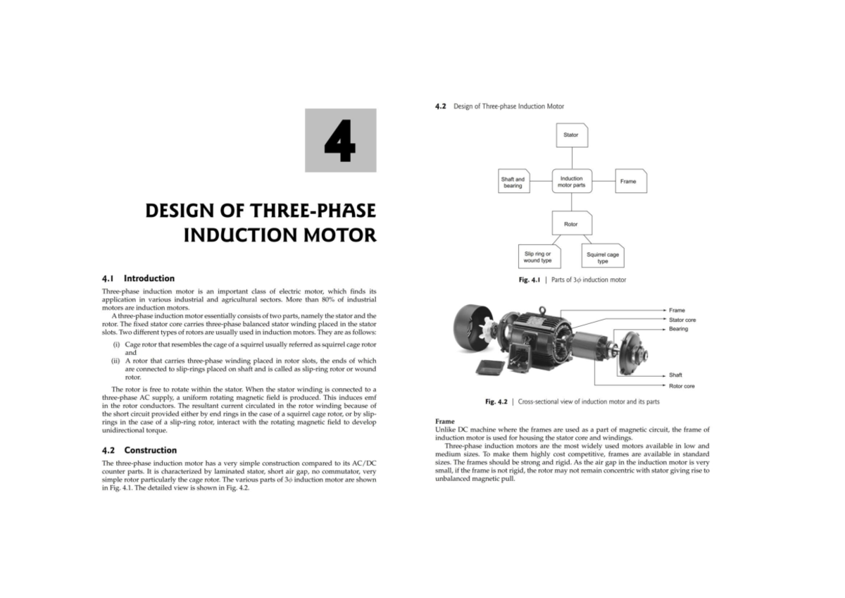 Induction motor - ... - 4 Design of Induction Motor 4 Stator Shaft and ...