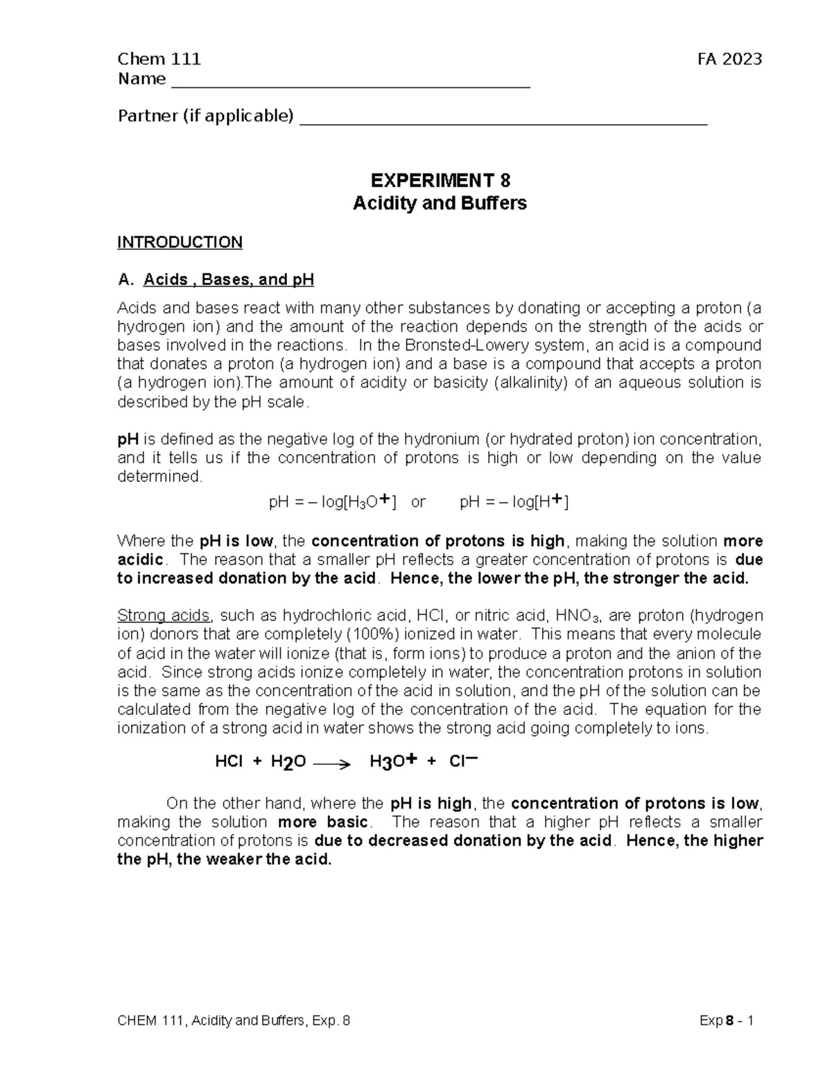 Chem111 Exp8 Lab Report - Name ...