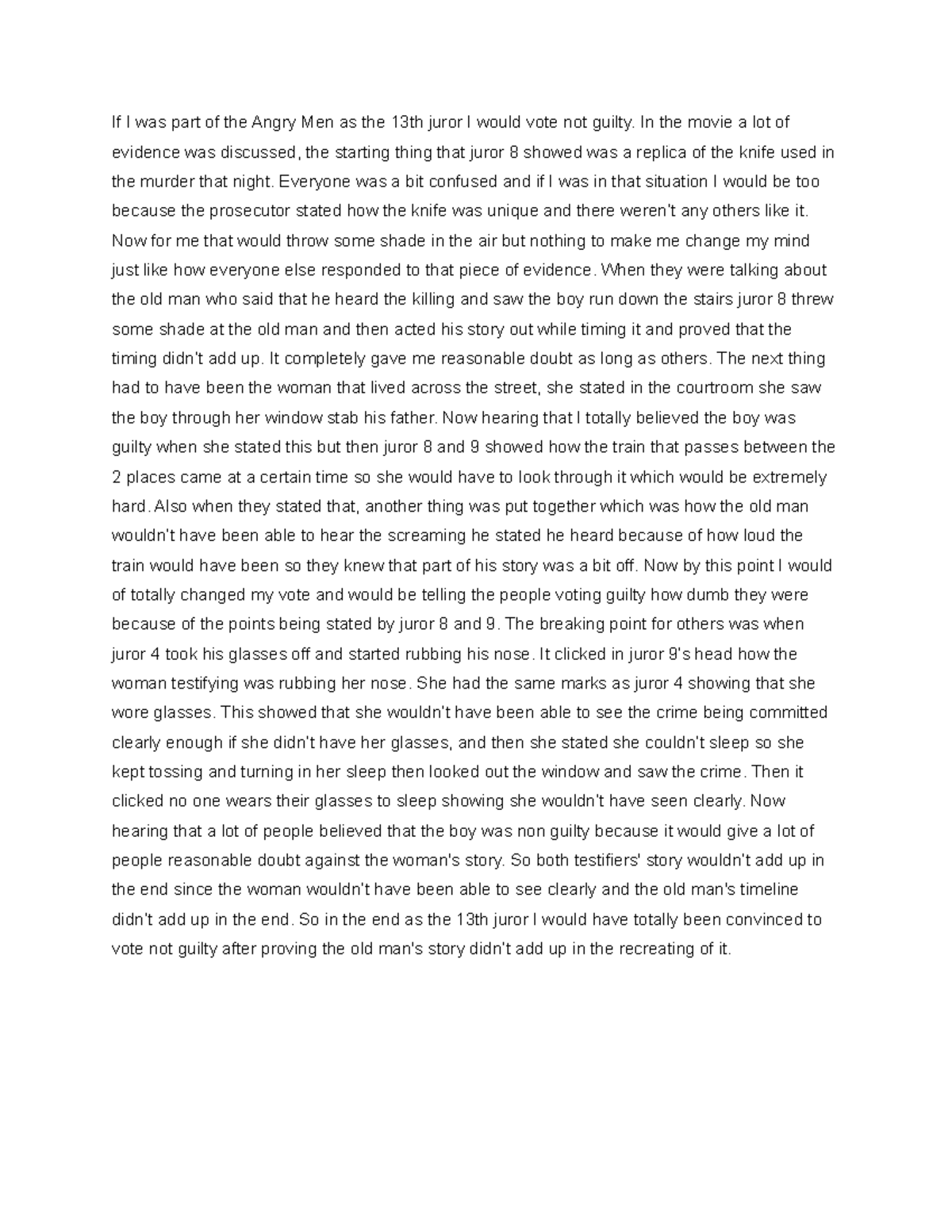 13th juror essay - To help explain whats going on the the 12 angry men ...