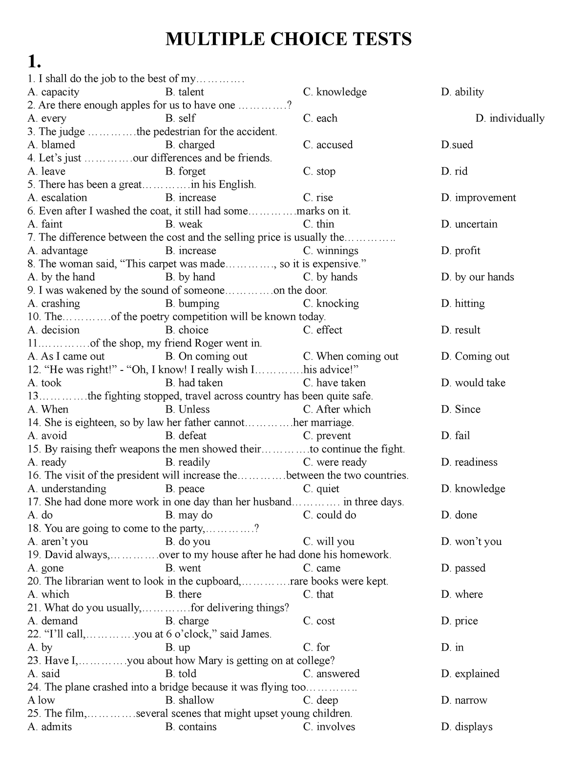 2K 25 Multiple Choice Tests - lịch sử đảng - Studocu