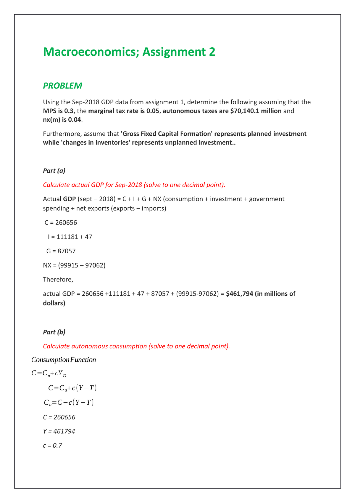 assignment problem in macroeconomics