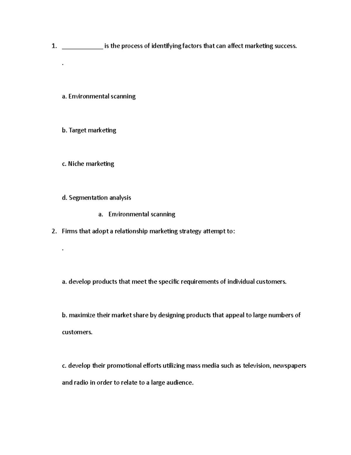 Busmgt 395 42 - notes - ____________ is the process of identifying ...