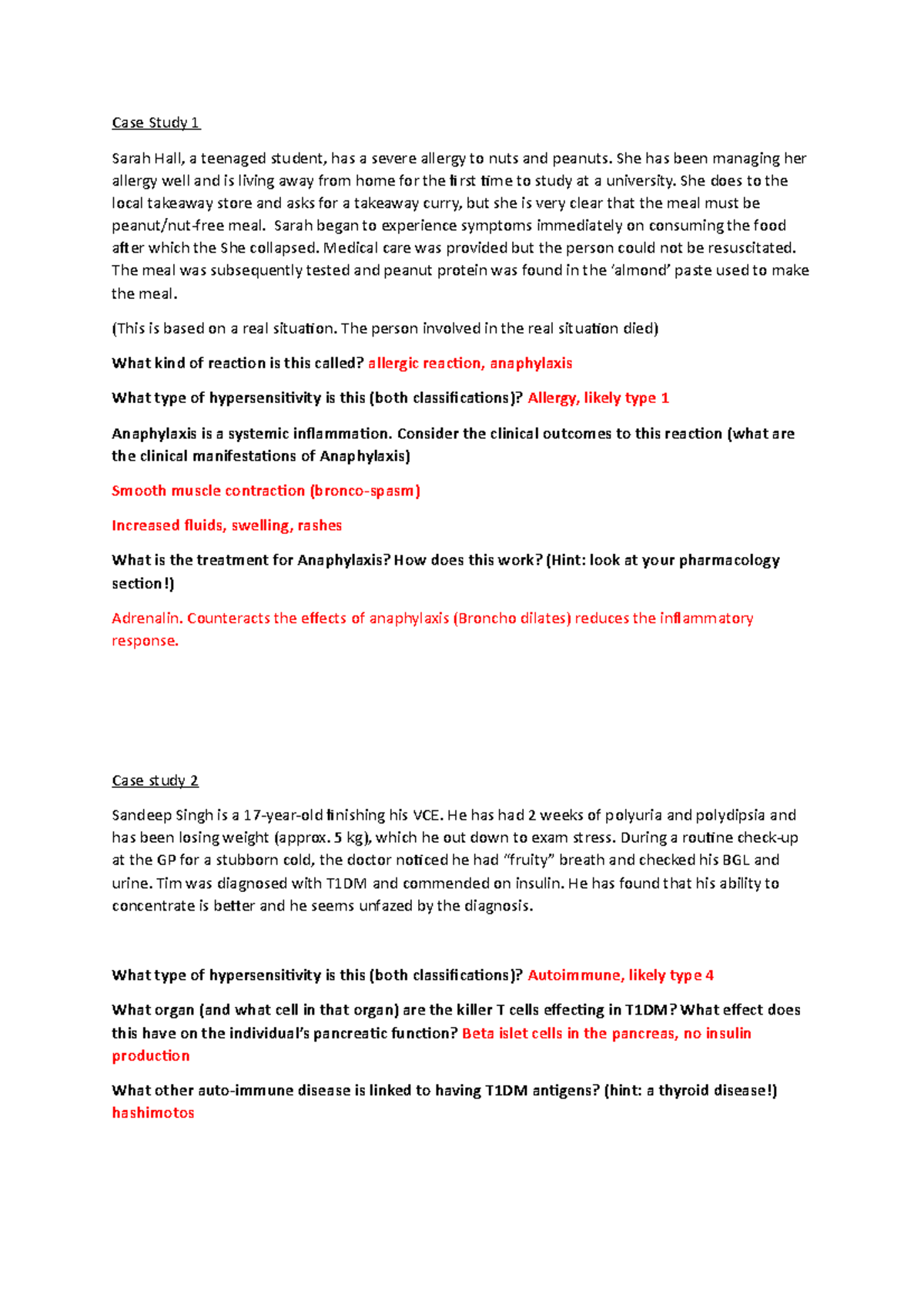 case study 4 immune system