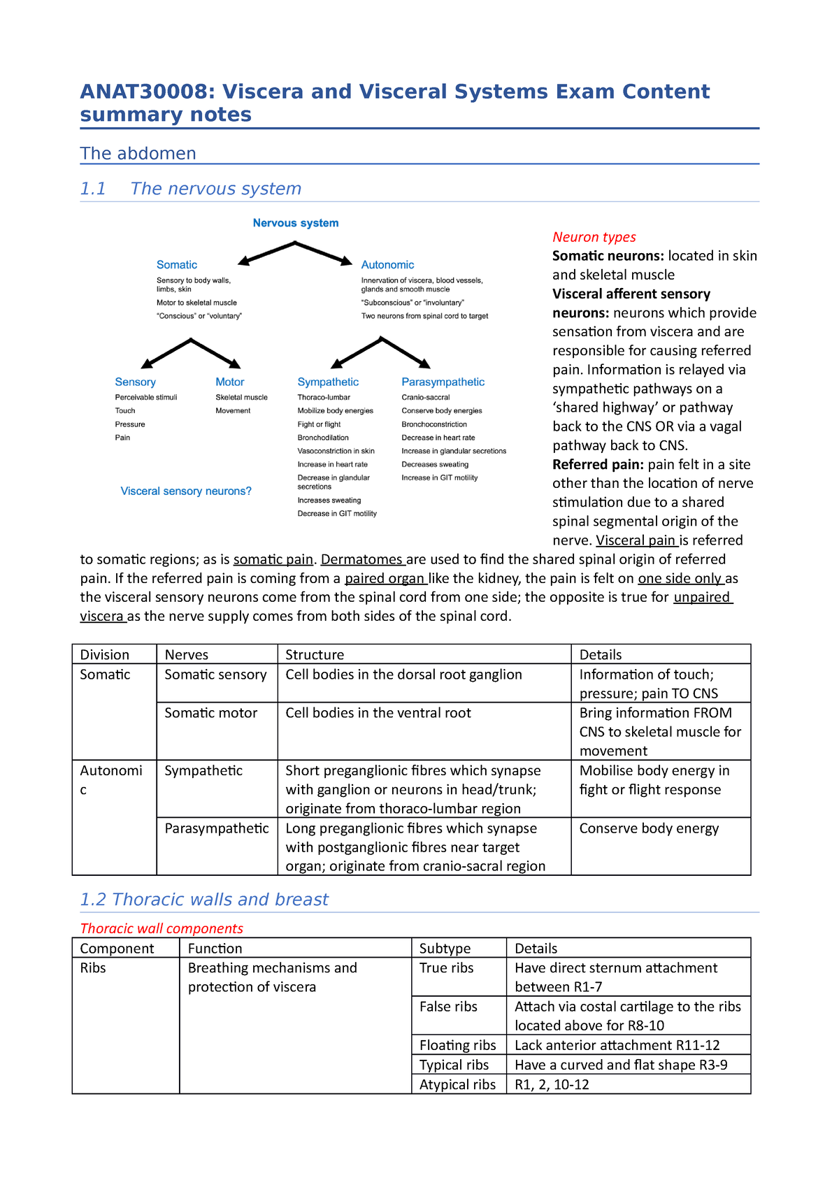 ANAT30008 Lecture Notes - Spring 2015, Lecture 8 - Brachiocephalic Vein,  Peristalsis, Trachea