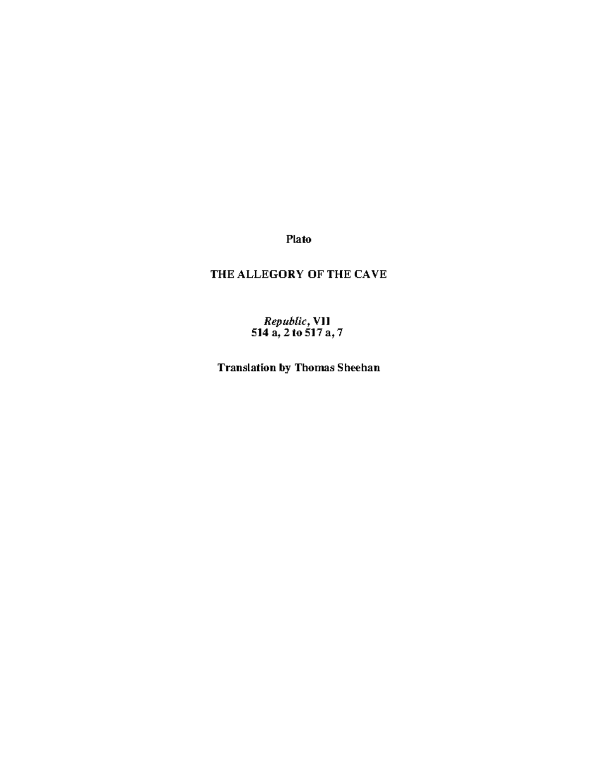 Plato Allegory Of The Cave Plato THE ALLEGORY OF THE CAVE Republic   Thumb 1200 1553 