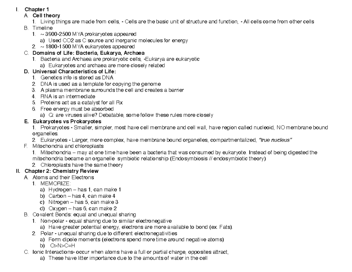 exam-1-notes-i-chapter-1-a-cell-theory-1-living-things-are-made