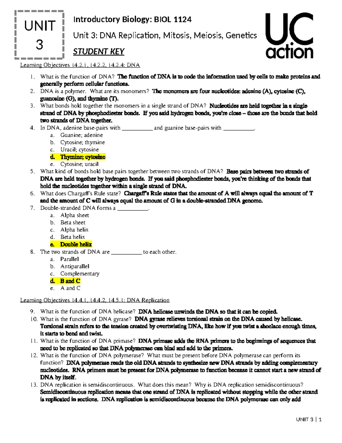 KEY+Exam+3+Study+Night+Worksheet - Learning Objectives 14.2, 14.2, 14.2 ...