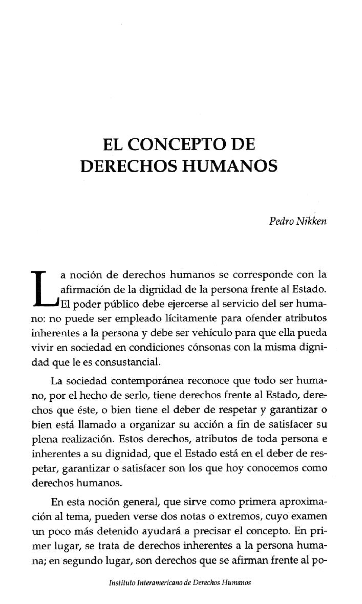 Concepto De Derechos Humaos - ELCONCEPTODE DERECHOSHUMANOS PedroNikken ...