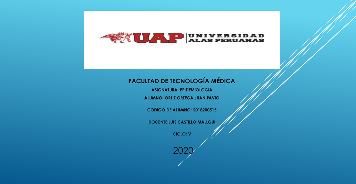 Epidemiologia Semana 7 Casos - Facultad De TecnologÍa MÉdica Asignatura 