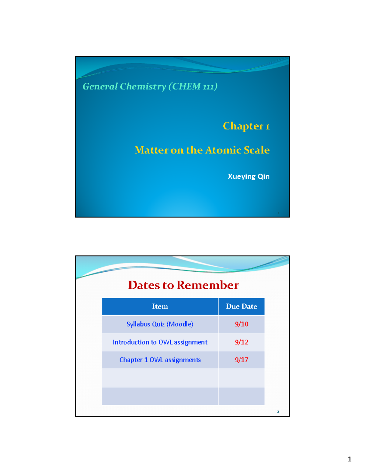 Chapter 1 Complete Notes - General Chemistry (CHEM 111) Chapter 1 ...