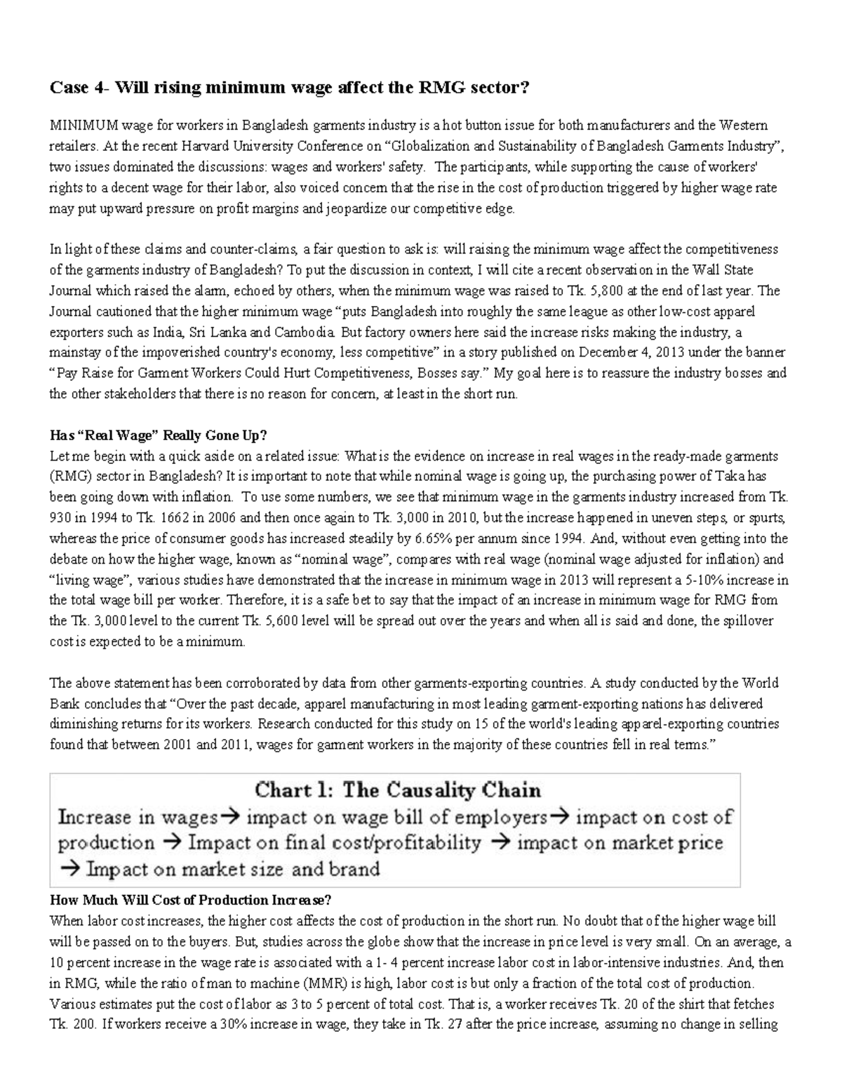 3. minimum wage - ....mm - Case 4- Will rising minimum wage affect the ...