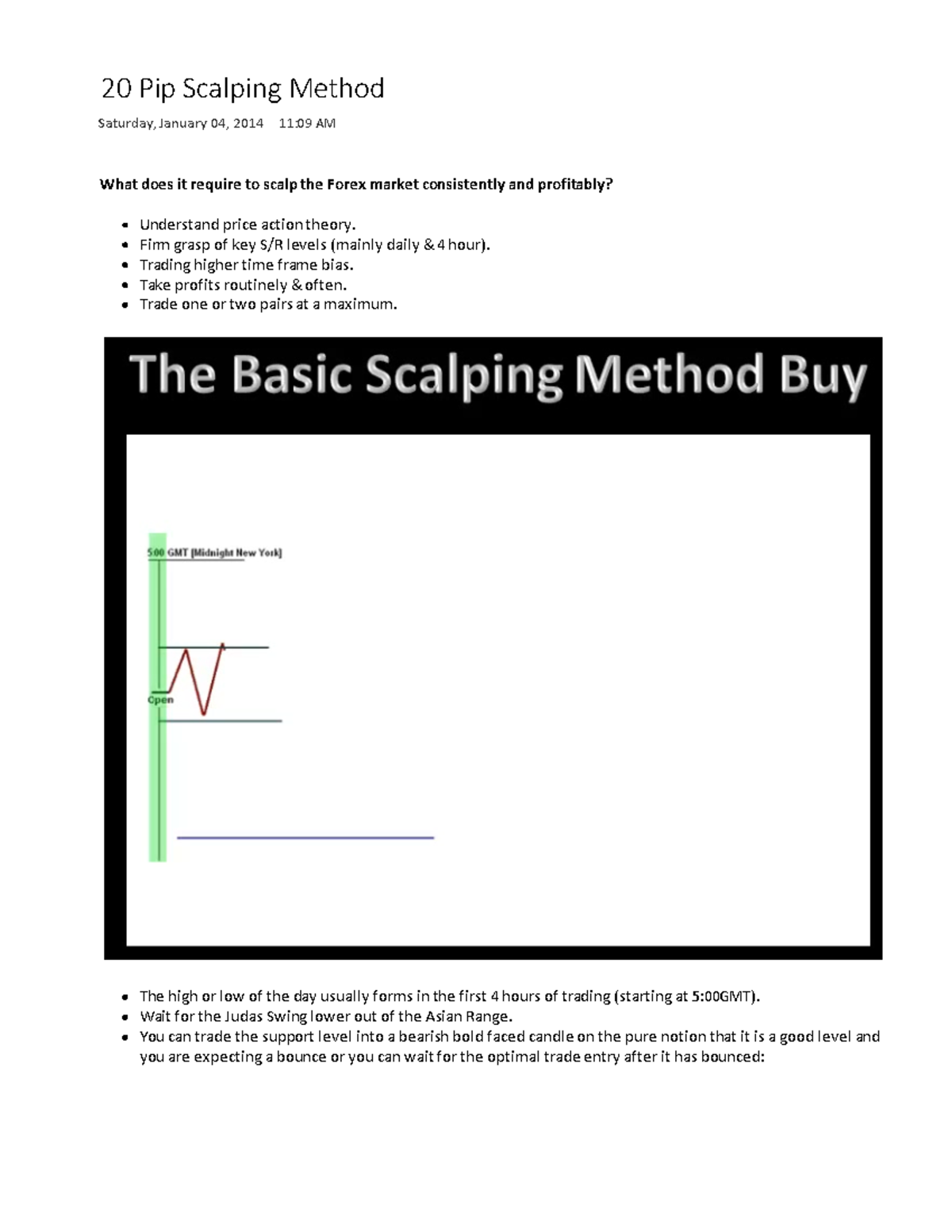 Inner Circle Trader - 20 Pip Scalping Method - What does it require to ...