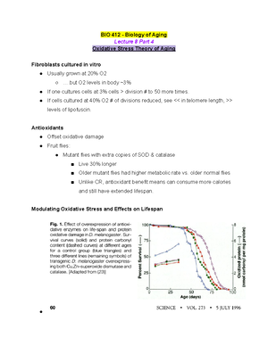 BIO 412 Lecture 7 Part 1 - Summer 2021 - BIO 412 - Biology Of Aging ...