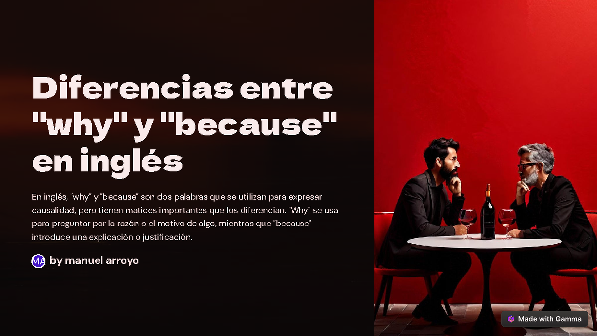 Diferencias entre why y because en ingles - Diferencias entre 