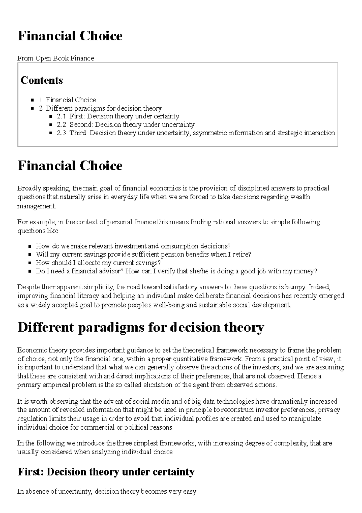 0.Financial Choice - Open Book Finance - Financial Choice From Open ...
