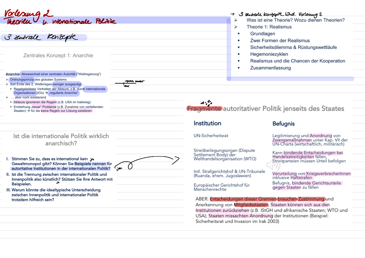 Vl 2 Einführung In Die Internationalen Beziehungen Vorlesung 2 3 Zentrale Konzepte 8477