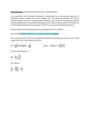 Tutorial sheet 4 with solutions - 1. Nitrobenzene is hydrogenated to ...