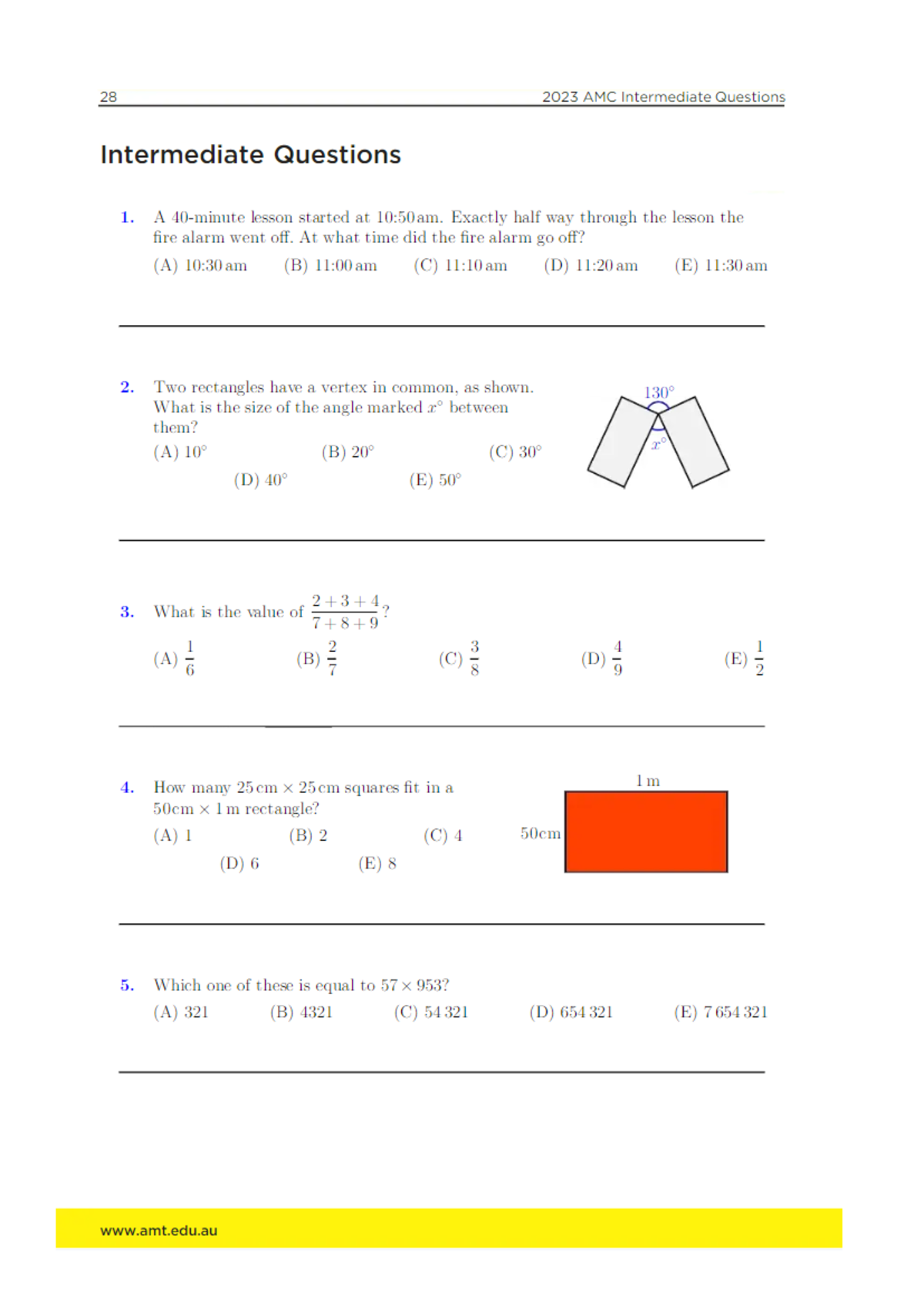 2023 AMC Intermediate - AMC - 28 2023 AMC Intermediate Questions ...
