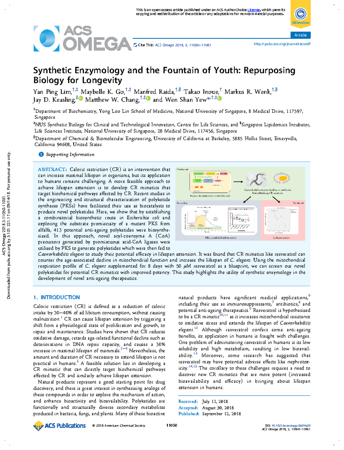 Synthetic Enzymology and the Fountain of Youth Repurposing Biology for ...