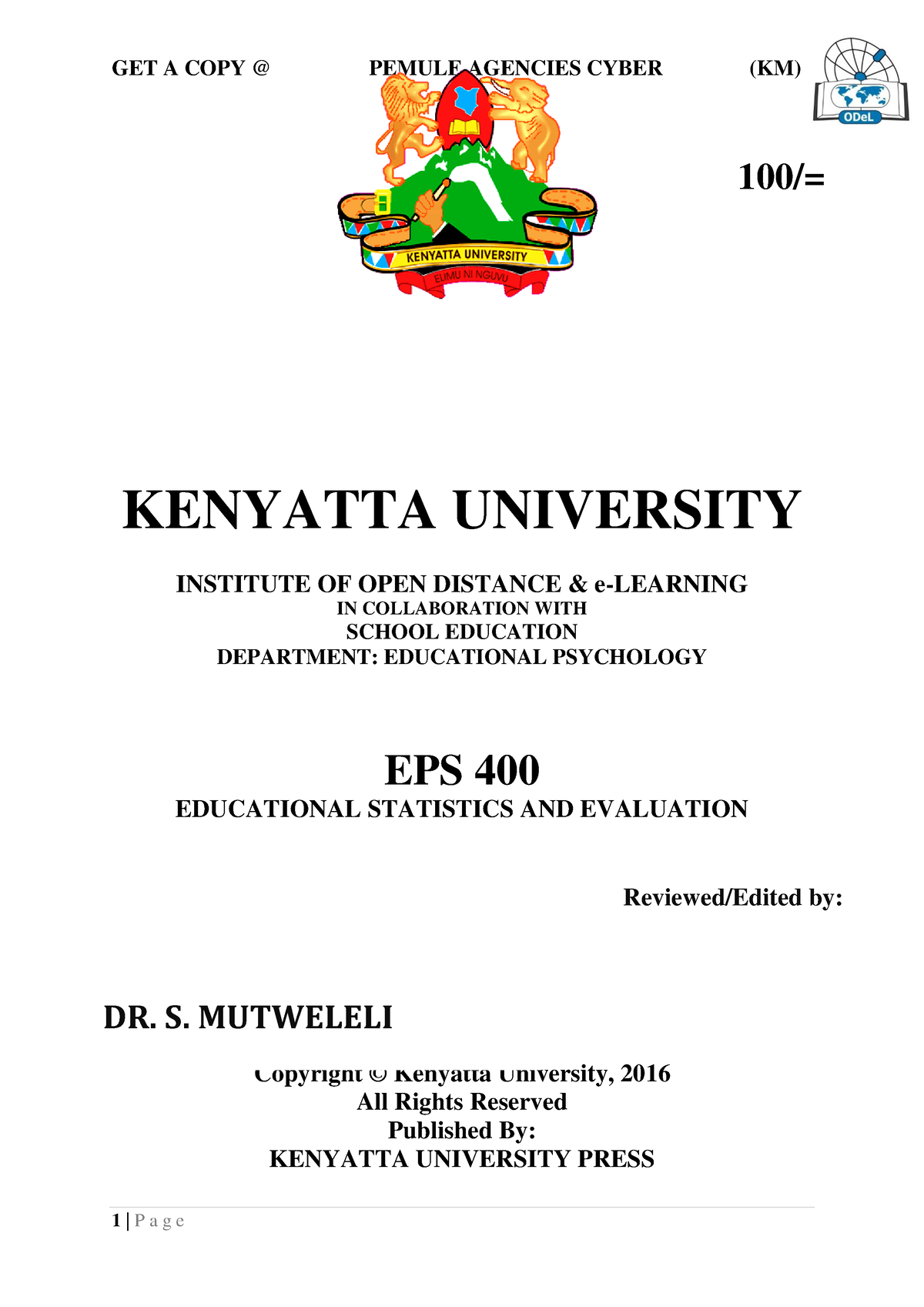 thesis format kenyatta university