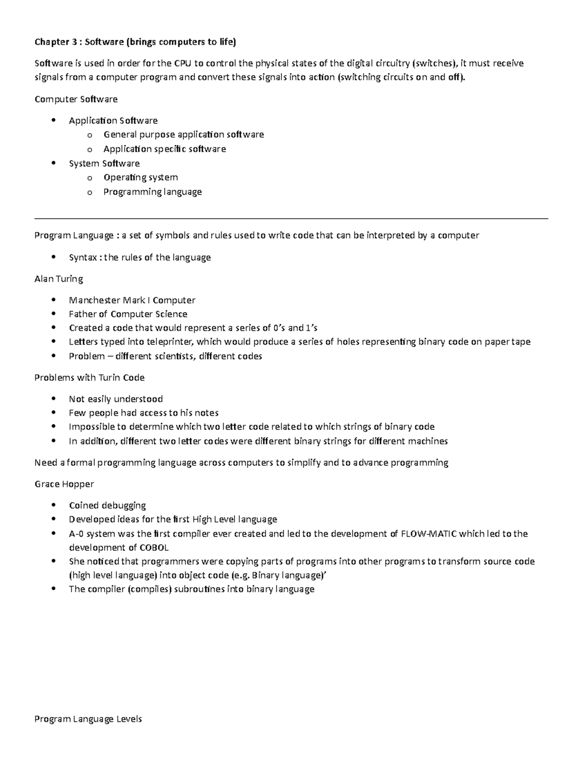 ISQS 2340 Test 2 Notes - Chapter 3 : Software (brings Computers To Life ...