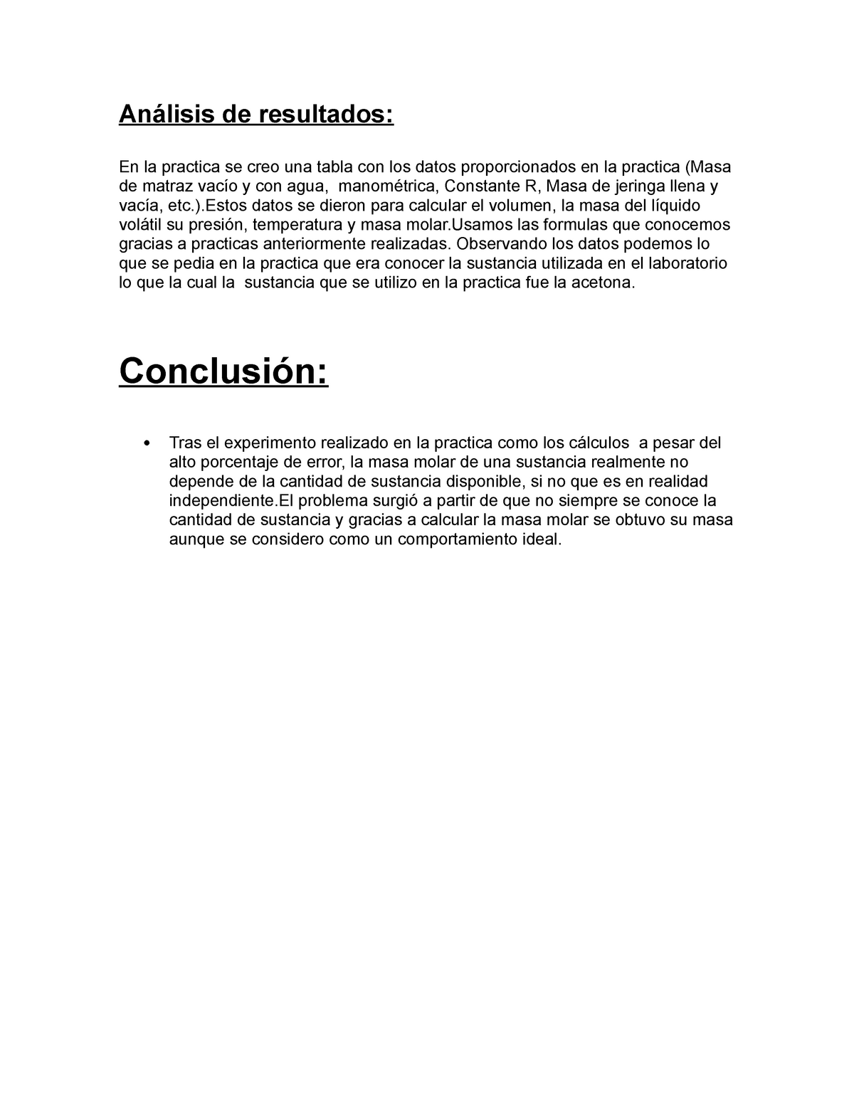 Conclusion Y Analisis De Resultados Practica 5 Análisis De Resultados En La Practica Se Creo 8845