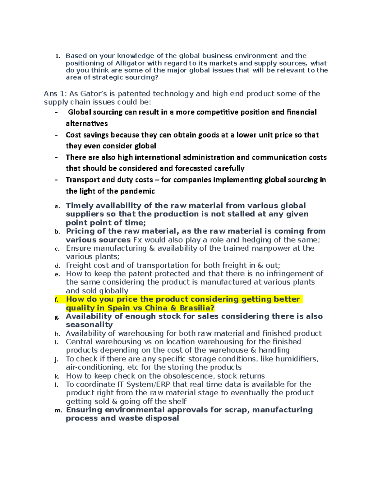 Alligator inc case study answers 05 image