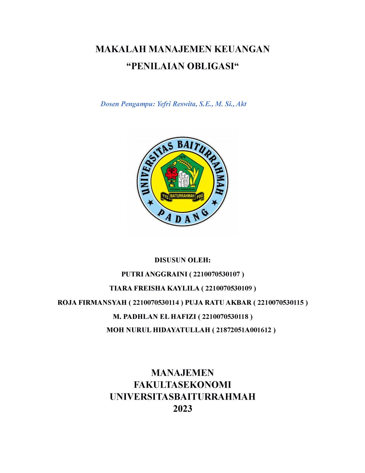 Makalah Manajemen Keuangan Kelompok 4 - MAKALAH MANAJEMEN KEUANGAN ...