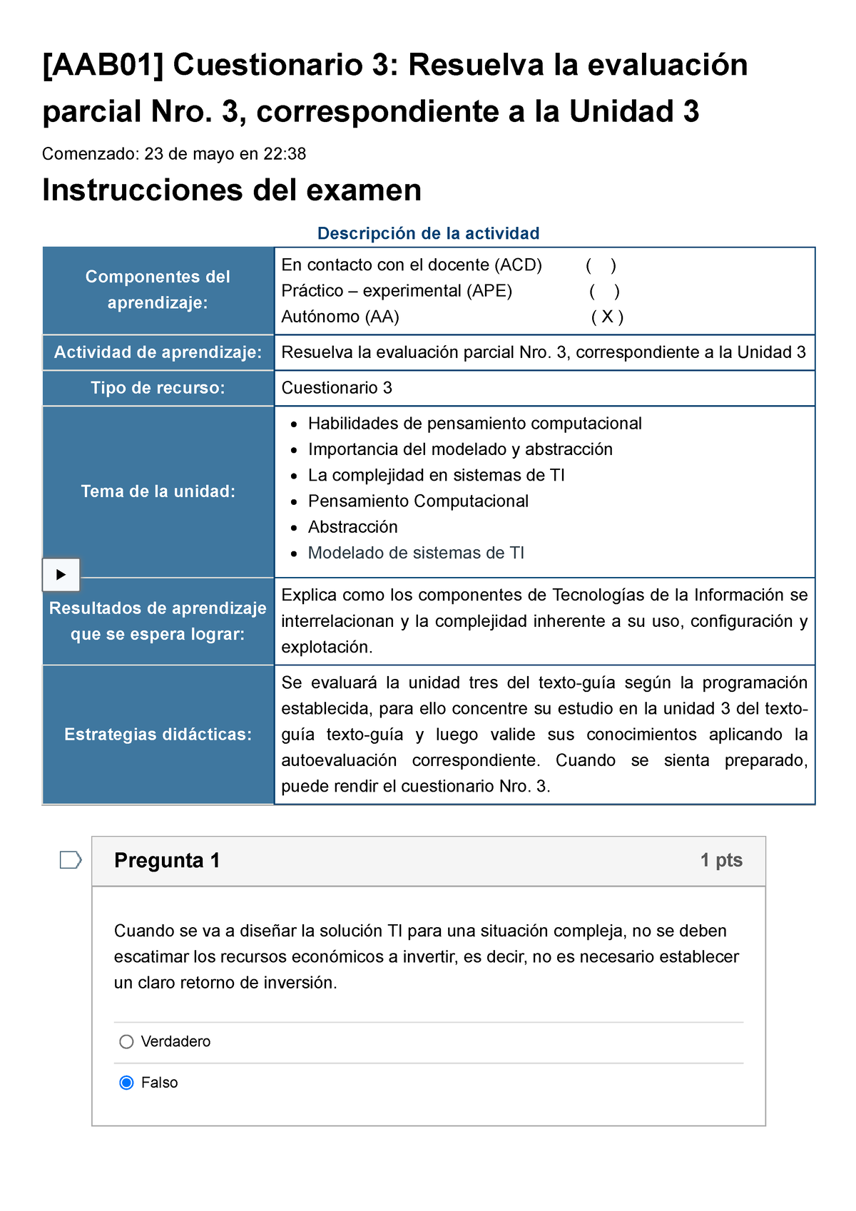 [AAB01] Cuestionario 3 Resuelva La Evaluación Parcial Nro. 3 ...