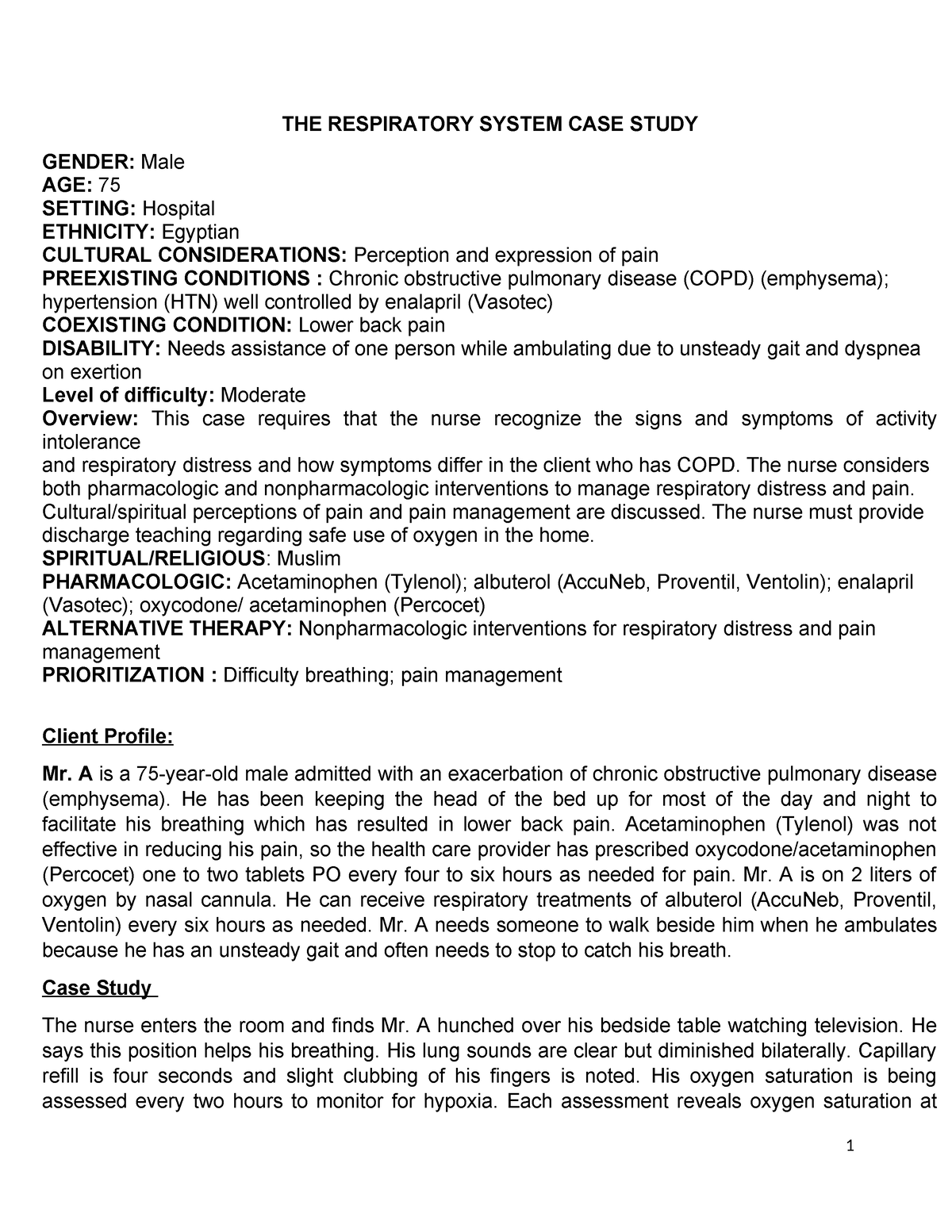 case study copd