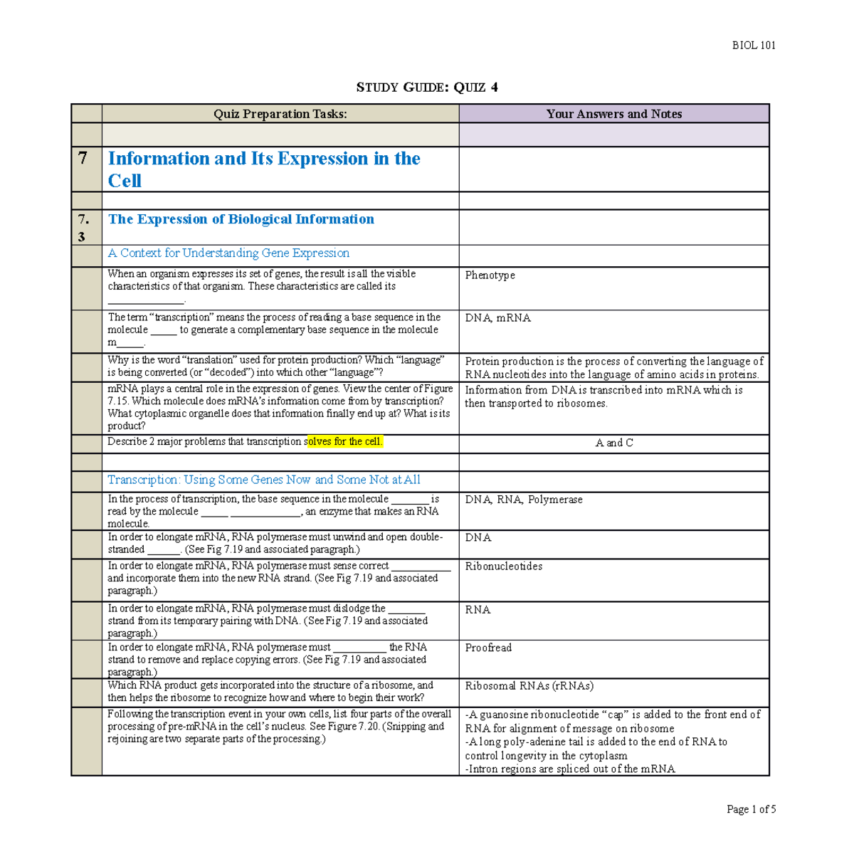 Study Guide Quiz 4 2 - STUDY GUIDE: QUIZ 4 Quiz Preparation Tasks: Your ...