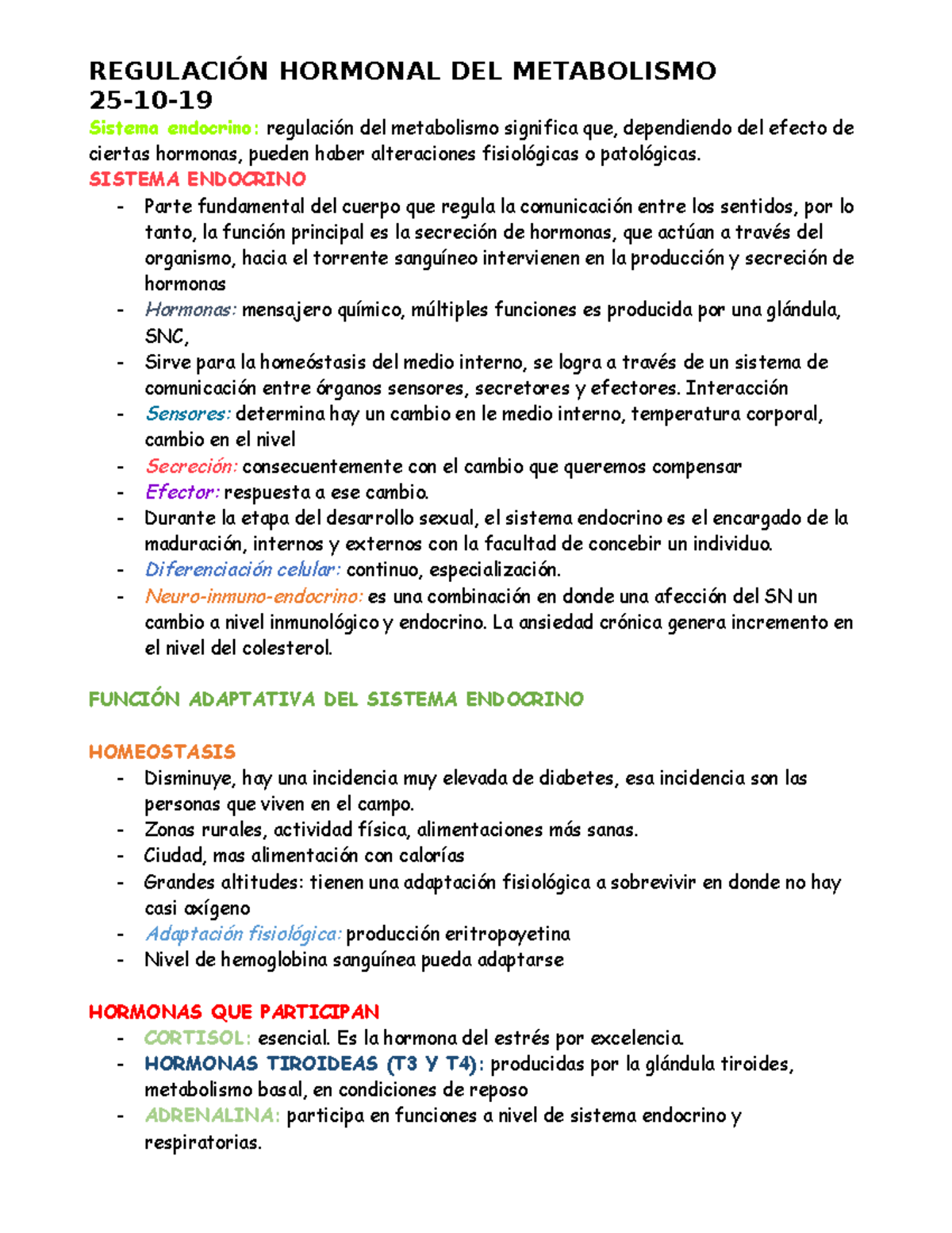 glándulas y hormonas involucradas en la diabetes