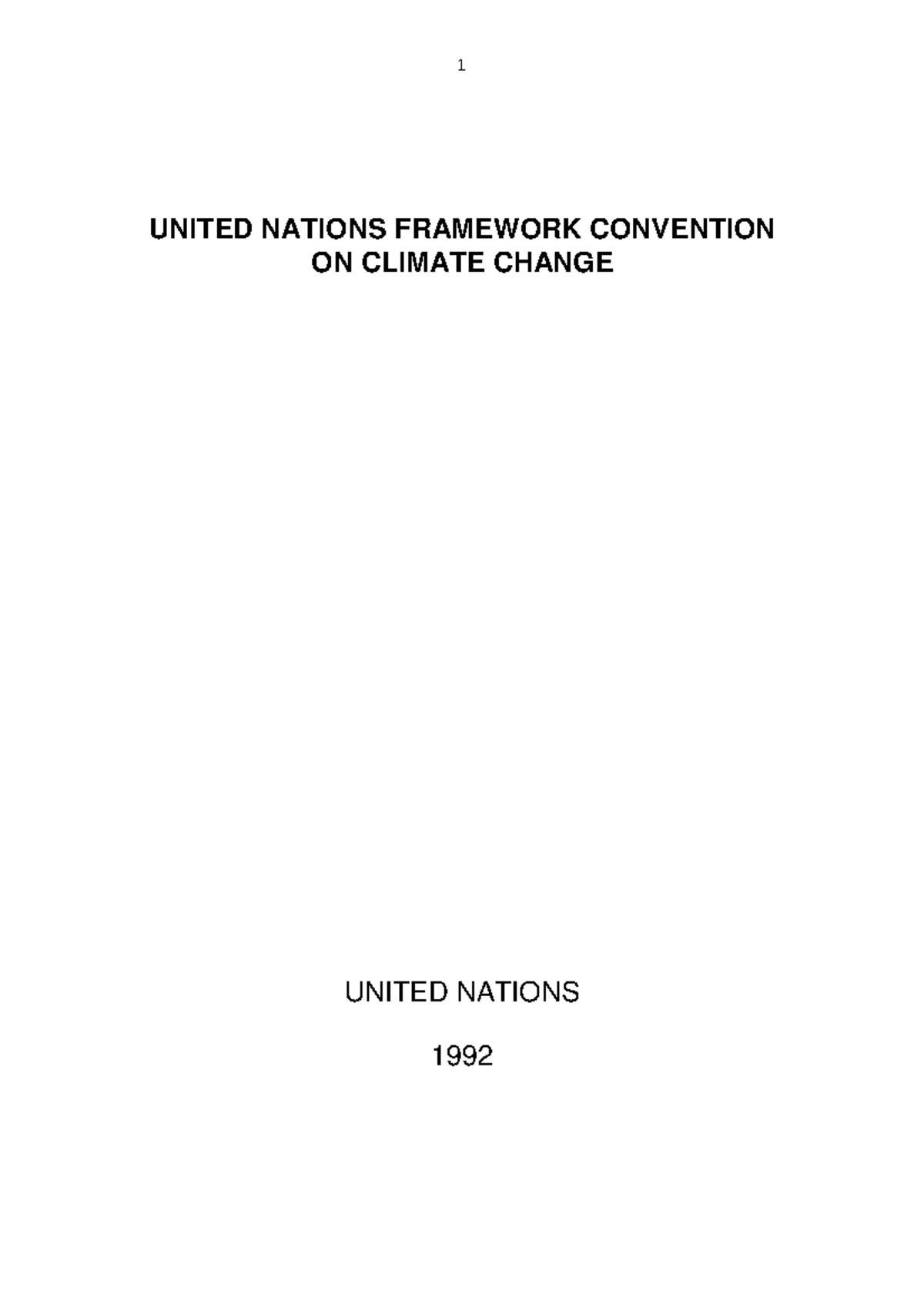 Conveng - Exam - UNITED NATIONS FRAMEWORK CONVENTION ON CLIMATE CHANGE ...