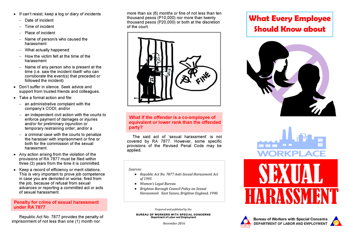 What You Should Know About Sexual Harassment Harassment Sexual If Can 9 T Resist Keep A Log 4010