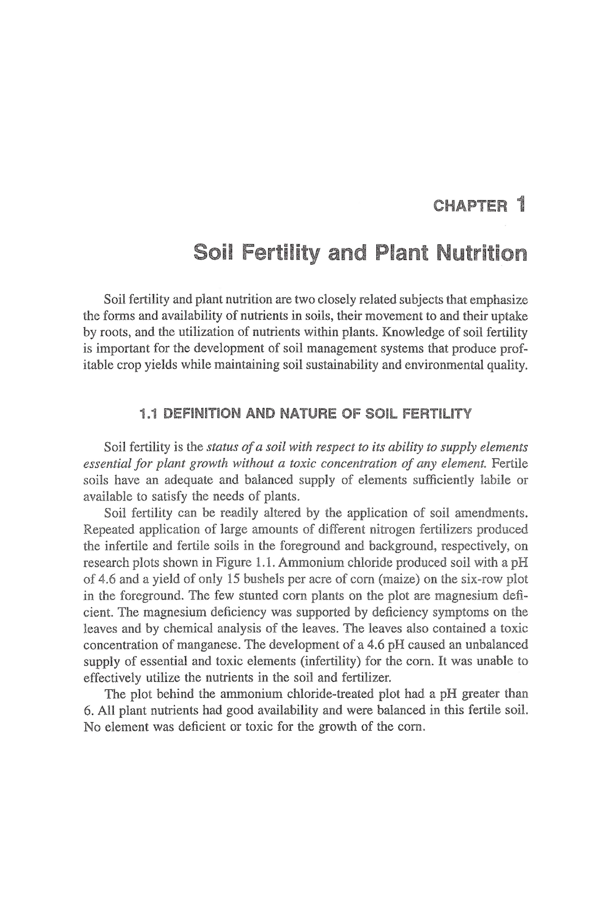 CĐ3 Soil Fertility And Plant Nutrition - CHAPTER 1 Soil Fertility And ...