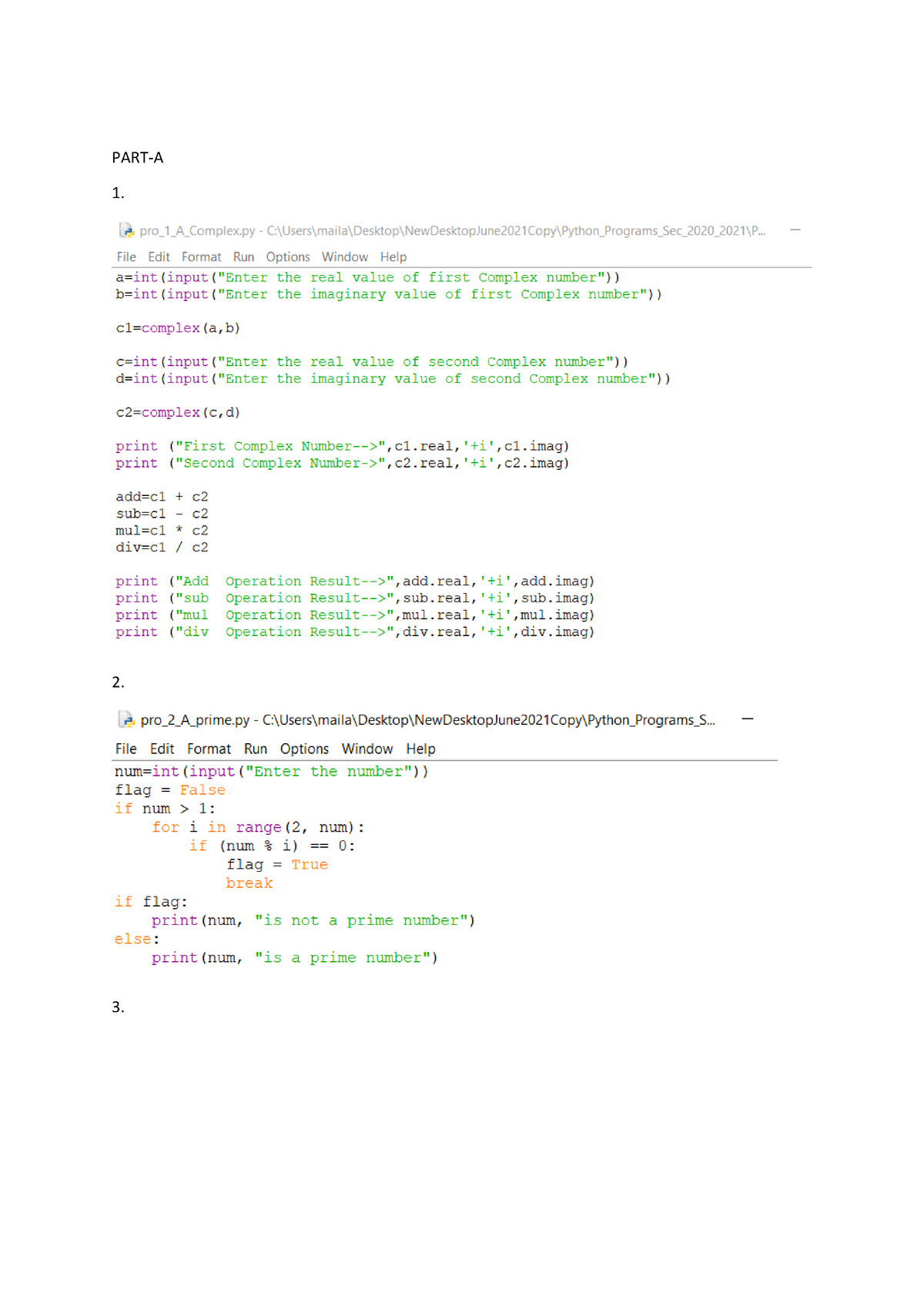 Python Lab BCA Solutions - PART-A 1. 2. 2. - Studocu